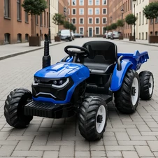Детский электромобиль трактор M 6260 EBLR-4 (24V) с прицепом, пульт управления, синий купить
