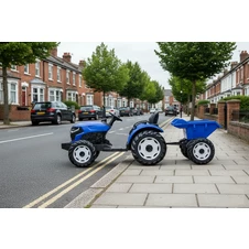 Детский электромобиль трактор M 6260 EBLR-4 (24V) с прицепом, пульт управления, синий фото 44