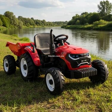 Детский электромобиль трактор M 6260 EBLR-3 (24V) с прицепом, пульт управления, красный