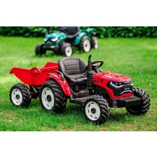Детский электромобиль трактор M 6260 EBLR-3 (24V) с прицепом, пульт управления, красный фото 11