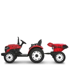 Детский электромобиль трактор M 6260 EBLR-3 (24V) с прицепом, пульт управления, красный фото 13