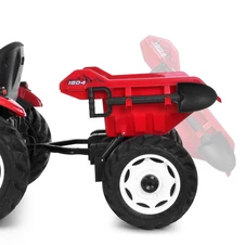 Детский электромобиль трактор M 6260 EBLR-3 (24V) с прицепом, пульт управления, красный фото 25