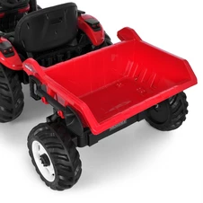 Детский электромобиль трактор M 6260 EBLR-3 (24V) с прицепом, пульт управления, красный фото 29