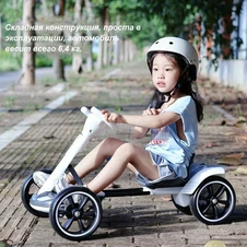 Детский электрокарт M 6072 EBR-13 с пультом управления, бежевый фото 16