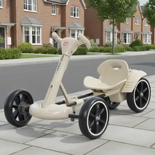 Детский электрокарт M 6072 EBR-13 с пультом управления, бежевый купить