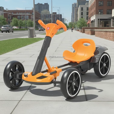 Детский электрокарт M 6072 EBR-7 с пультом управления, оранжевый