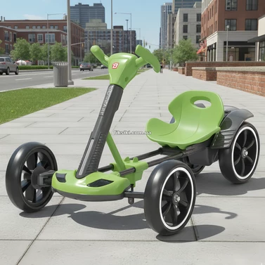 Детский электрокарт M 6072 EBR-5 с пультом управления, зеленый