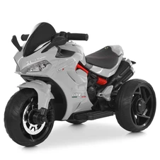 Детский мотоцикл M 6266 EL-11 серый, мягкое сиденье, EVA колеса фото 11