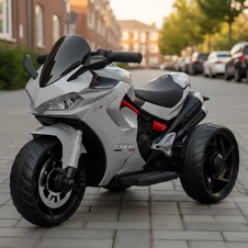 Детский мотоцикл M 6266 EL-11 серый, мягкое сиденье, EVA колеса купить