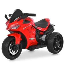Детский мотоцикл M 6266 EL-3 красный, мягкое сиденье, EVA колеса фото 11