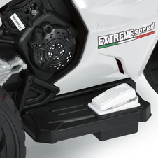 Детский мотоцикл M 6266 EL-1 белый, мягкое сиденье, EVA колеса фото 13