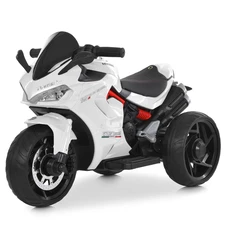 Детский мотоцикл M 6266 EL-1 белый, мягкое сиденье, EVA колеса фото 55