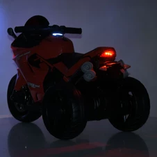 Детский мотоцикл M 6266 EL-1 белый, мягкое сиденье, EVA колеса фото 77