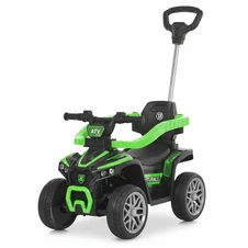 Детская каталка - электромобиль M 6274 EBLR-5 квадроцикл, родительская ручка, зеленая