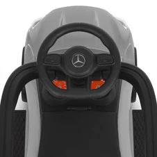 Каталка - толокар M 6255 EL-11 Mercedes с ручкой, мягкое сиденье, серая фото 44