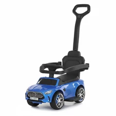 Каталка - толокар M 6255 EL-8 Mercedes с ручкой, мягкое сиденье, розовая купить