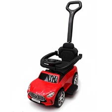 Каталка - толокар M 6255 EL-4 Mercedes с ручкой, мягкое сиденье, синяя купить