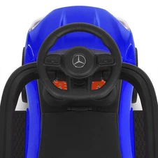 Каталка - толокар M 6255 EL-4 Mercedes с ручкой, мягкое сиденье, синяя фото 44