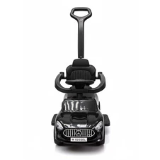 Детская каталка - толокар M 6255 EL-2 черная, с ручкой, Mercedes фото 11