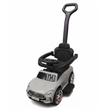 Детская каталка - толокар M 6255 EL-2 черная, с ручкой, Mercedes фото 33