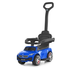 Каталка - толокар M 6253 EL-11 с родительской ручкой, BMW, серая купить