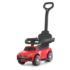 Детская каталка - толокар M 6253 EL-3 красная, BMW, родительская ручка
