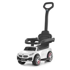 Детская каталка - толокар M 6253 EL-1 белая, BMW, родительская ручка