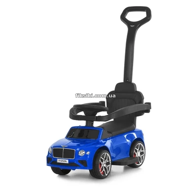 Детская каталка - толокар M 6252 EL-4 синяя, Bentley, родительская ручка