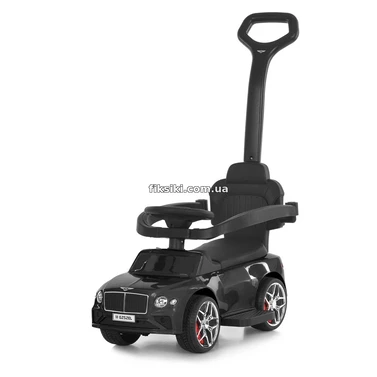Детская каталка - толокар M 6252 EL-2 Bentley, родительская ручка, черная