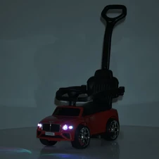 Детская каталка - толокар M 6252 EL-2 Bentley, родительская ручка, черная фото 44