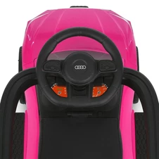 Каталка - толокар M 6254 EL-8 с родительской ручкой, Audi, розовая фото 55