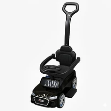 Каталка - толокар M 6254 EL-4 с родительской ручкой, Audi, синяя фото 33