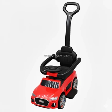 Детская каталка - толокар M 6254 EL-3 Audi, родительская ручка, красная