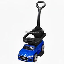 Детская каталка - толокар M 6254 EL-3 Audi, родительская ручка, красная фото 33