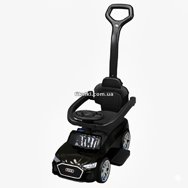 Детская каталка - толокар M 6254 EL-2 Audi, родительская ручка, черная