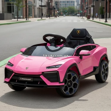 Детская машина на аккумуляторе M 6293 EBLR-8 розовая, Lamborghini, 4 мотора