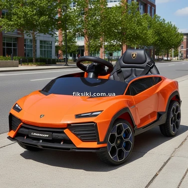 Детская машина на аккумуляторе M 6293 EBLR-7 оранжевая, Lamborghini, 4 мотора