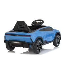 Детская машина M 6293 EBLR-4 синяя, Lamborghini, кожаное сиденье купить