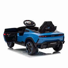 Детская машина M 6293 EBLR-4 синяя, Lamborghini, кожаное сиденье фото 44