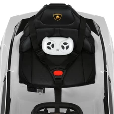 Детская машина M 6293 EBLR-1 белая, Lamborghini, кожаное сиденье фото 18