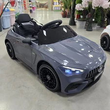 Детская машина M 6292 EBLR-11 серая, Mercedes, мягкое сиденье фото 11