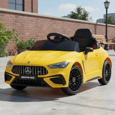 Детская машина M 6292 EBLR-6 желтая, Mercedes, мягкое сиденье купить