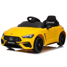 Детская машина M 6292 EBLR-6 желтая, Mercedes, мягкое сиденье фото 77