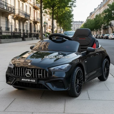 Детская электромашина M 6292 EBLR-2 черная, Mercedes, кожаное сиденье