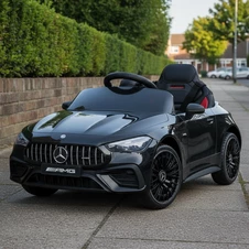 Детская электромашина M 6292 EBLR-2 черная, Mercedes, кожаное сиденье купить