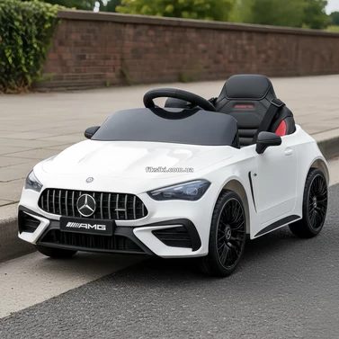 Детская электромашина M 6292 EBLR-1 белая, Mercedes, кожаное сиденье