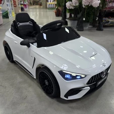 Детская электромашина M 6292 EBLR-1 белая, Mercedes, кожаное сиденье фото 11