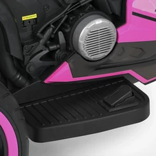 Детский мотоцикл M 6264 EL-8 для девочки, кожаное сиденье, 2 мотора, розовый фото 20