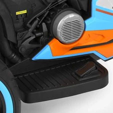 Детский мотоцикл на аккумуляторе M 6264 EL-4, мягкое сиденье, 2 мотора, синий фото 14