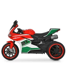 Детский мотоцикл на аккумуляторе M 6264 EL-3, мягкое сиденье, 2 мотора, красный фото 20